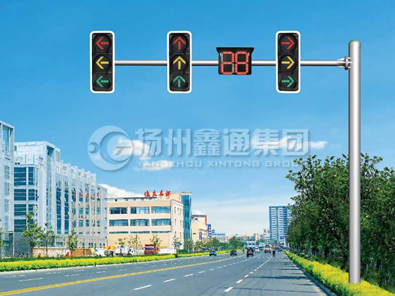 XHDG-012，L型等徑單臂信號(hào)燈桿